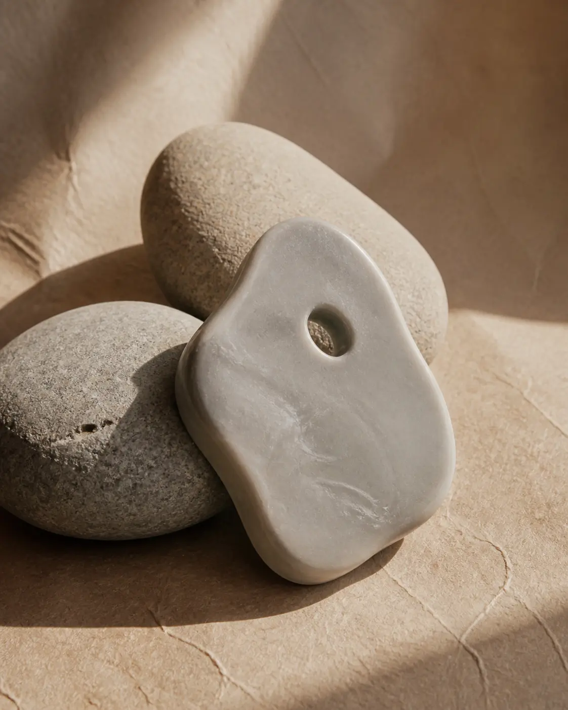 Pieza aromática Piedra junto a cantos naturales